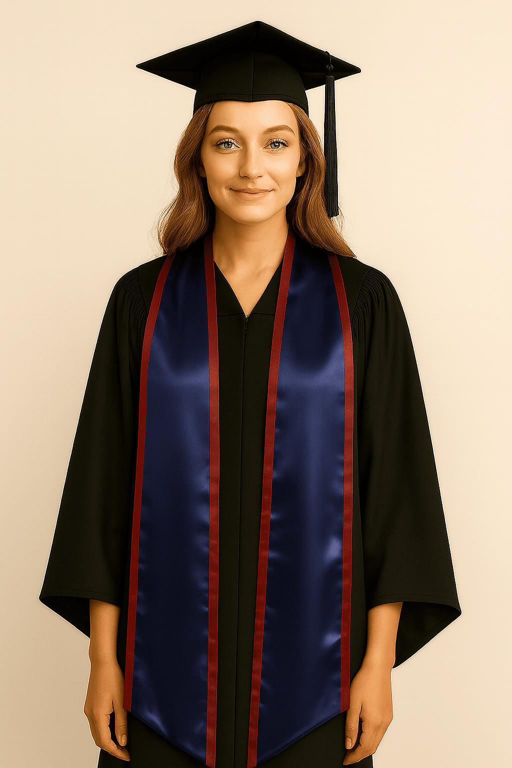 Navy Blue with Maroon